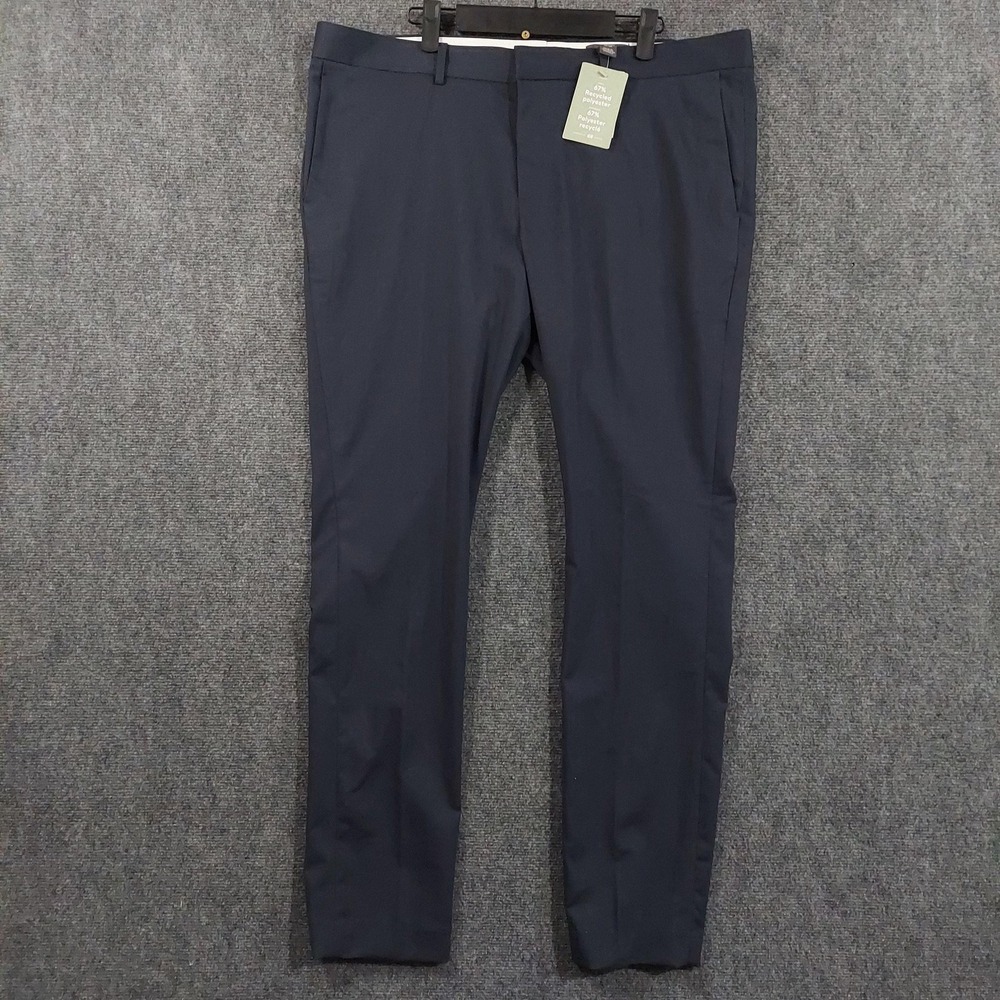 NEW H&M Pants Mens 42R Blue Skinny Fit Dress Pants Stretch 40x31